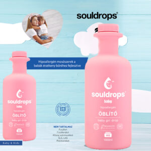 Souldrops baby girl drop hipoallergén-szenzitív öblítő - 1000ml