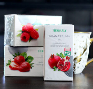 Herbária gyümölcstea - eper/málna/gránátalma, 20 filter - Eper