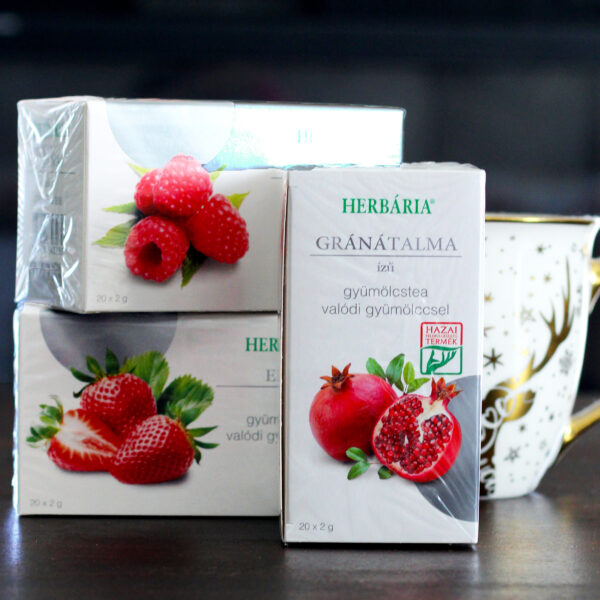 Herbária gyümölcstea - eper/málna/gránátalma, 20 filter