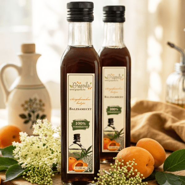 Grapoila sárgabarackos-bodzás balzsamecet - 250 ml