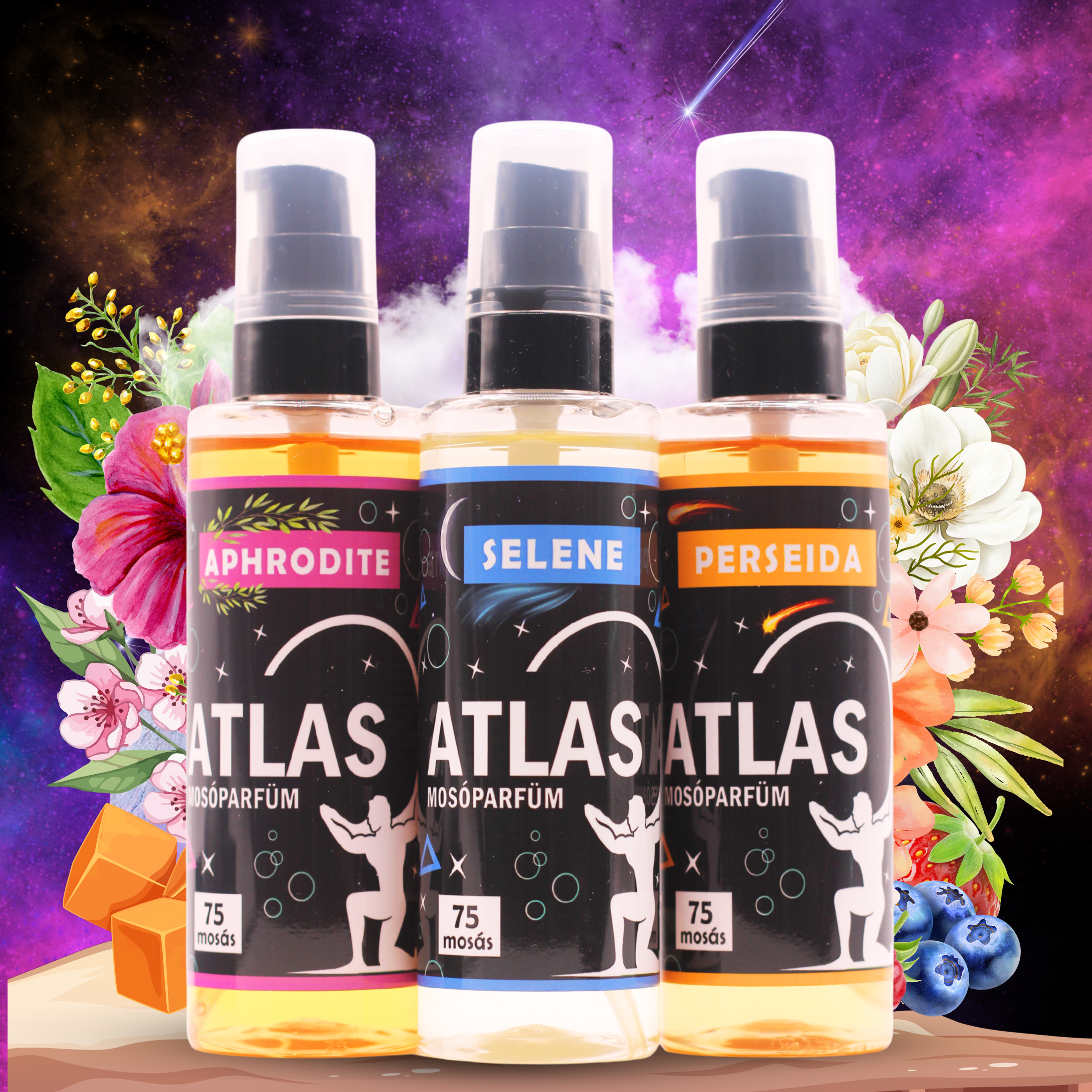 Atlas 100ml pumpas szerkesztett fekete