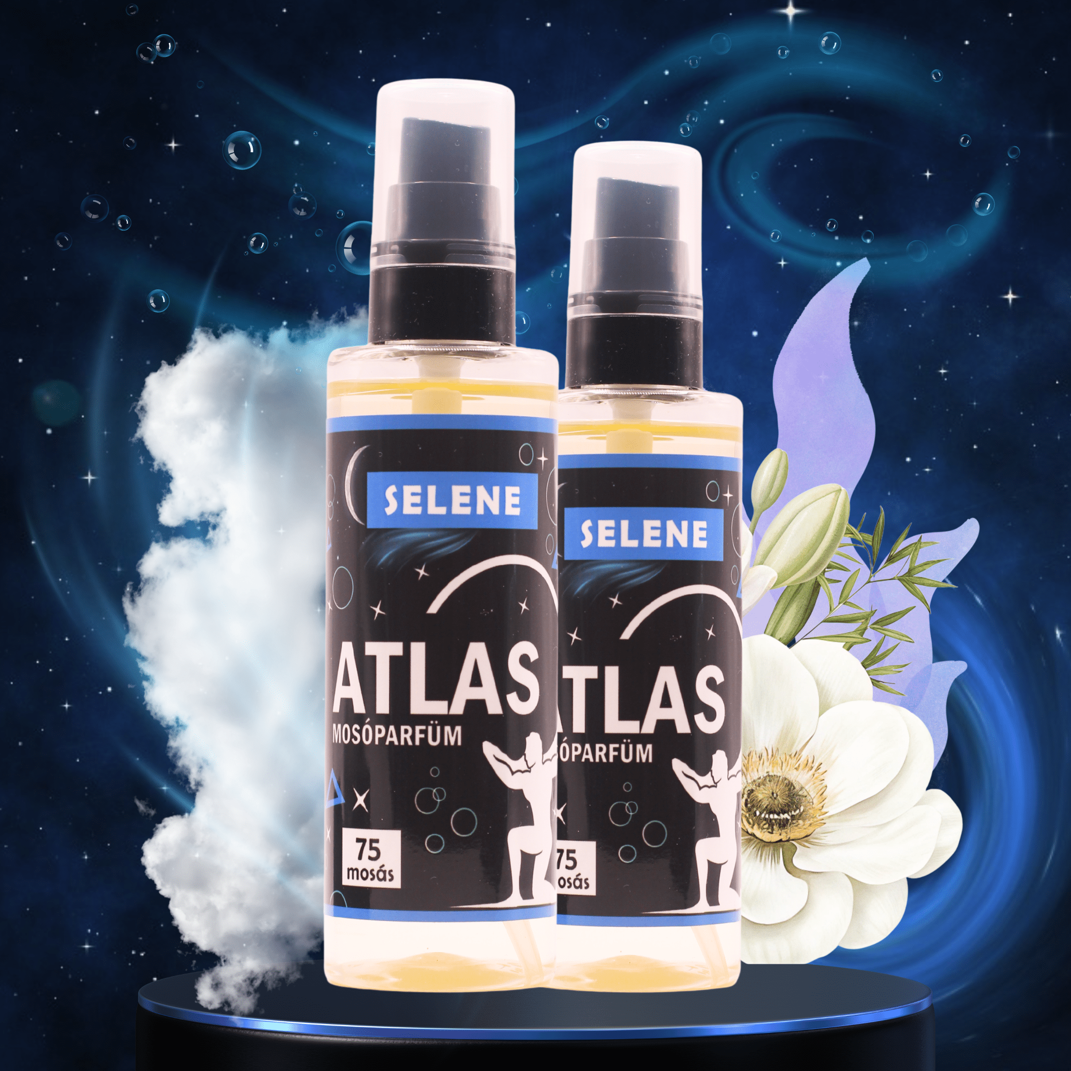 Atlas selene 100ml pumpas szerkesztett fekete